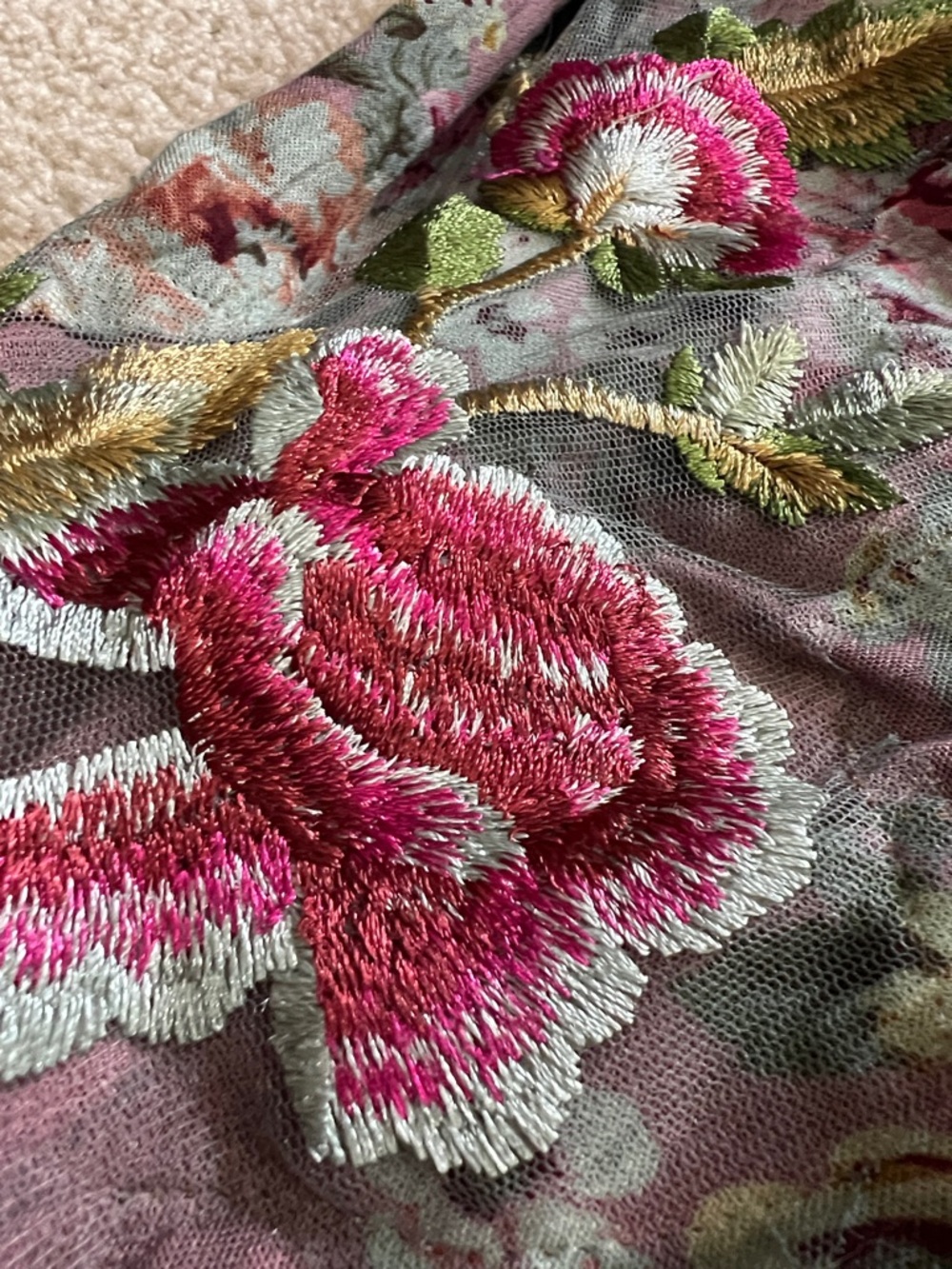 Aratta Silent Journey Floral Wrap Maxi Dress in Mauve Pink with Waist Tie - Picture 7 of 15